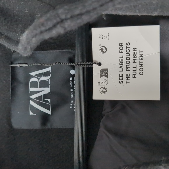NWT Zara Wool Blend Oversized Bomber Jacket - Picture 5 of 11